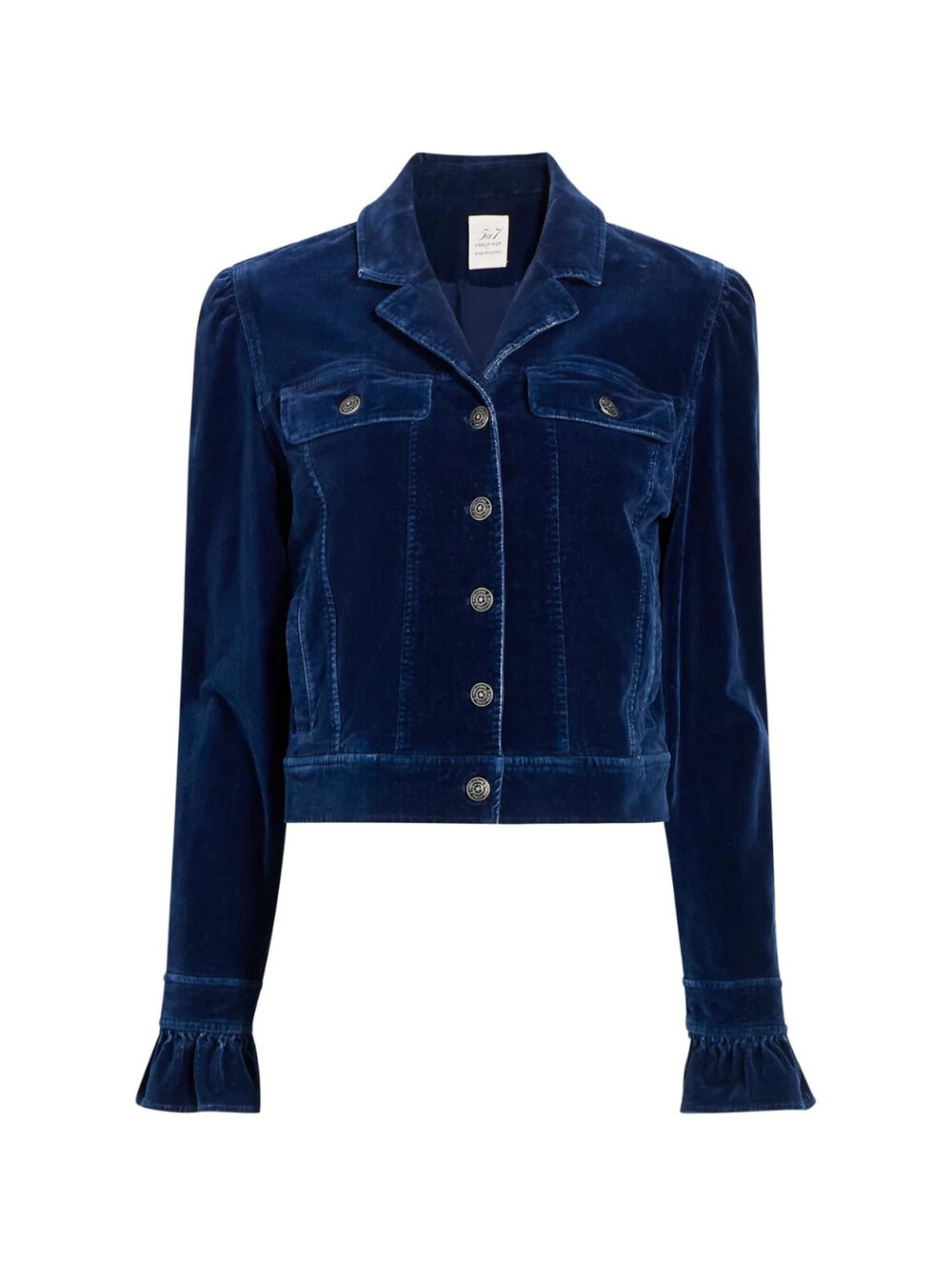 NWD, Cinq A Sept Velvet Denim Deryn Jacket in Blue Sz S #SJ2559